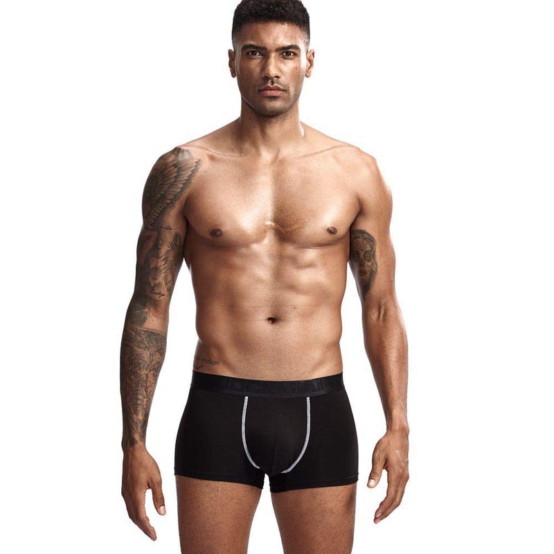 JOCKMAIL Men Underwear Boxer Shorts Modal Men Underwear Health Care Trunks Boxer Briefs Black - Image 4